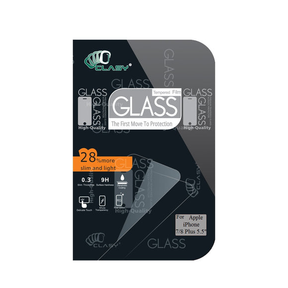 CLASY® Premium Tempered GLass - Apple iPhone 7 Plus / iPhone 8 Plus