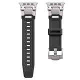 Apple Watch 42mm / 44mm / 45mm / 49mm - Rugged Silicone Strap with Flexible Metal Connector