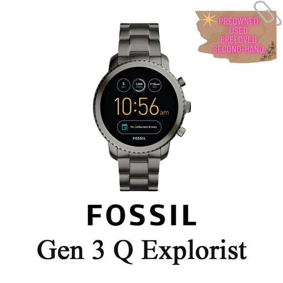 ASK PRICE PREOWNED Fossil Gen 3 Smartwatch Q Explorist DW4A Grey