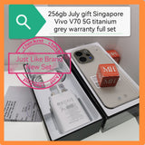 256gb July Gift Singapore Vivo V70 5G titanium grey warranty full set