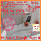 512gb Singapore jun gift honor magic pad 4 13.2" grey freebies+pen+keyboard pwp promo warranty full set