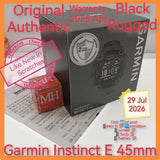 Original Authentic 2028 warranty Singapore Garmin Instinct E 45mm rugged black warranty full set
