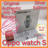 Original Authentic July 29 receipt Singapore oppo watch s silver warranty full set