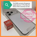 1tb 2028 warranty Singapore apple iphone 17 Pro Max 5G silver white warranty full set