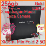 256gb Xiaomi Mix Fold 2 5G gold snapdragon Leica camera gms playstore full set