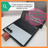 512gb Singapore Samsung z Fold 7 5G green foldable full set