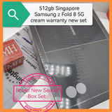 512gb Singapore Samsung z Fold 8 5G cream warranty new set