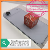 256gb Singapore apple iphone Air 5G blue with freebies warranty full set
