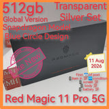 512gb global version red magic 11 pro 5G transparent silver snapdragon gaming full set