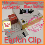 Original Authentic warranty Singapore Earfun Clip black warranty full set