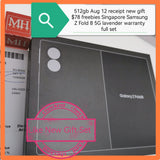 512gb Aug 12 gift $78 freebies Singapore Samsung Z Fold 8 5G lavender warranty full set