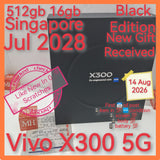 512gb 16gb Jul gift Singapore Vivo X300 5g black warranty full set
