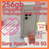 256gb gift set Singapore official Sony Xperia 1 VIII 5G Mark 8 snapdragon silver warranty full set