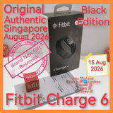 Original Authentic Aug gift Singapore Fitbit charge 6 black warranty full set