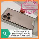 1tb Singapore apple iphone 16 Pro Max 5G desert titanium full set