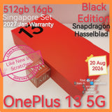 512gb 16gb 2027 warranty Singapore OnePlus 13 5G black snapdragon hasselblad camera warranty full set