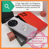 512gb 16gb 2027 warranty Singapore OnePlus 13 5G black snapdragon hasselblad camera warranty full set