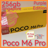 256gb Singapore Poco M6 pro purple with freebies full set