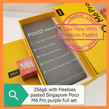 256gb Singapore Poco M6 pro purple with freebies full set