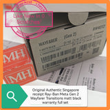 Original Authentic Singapore Ray-Ban Meta Gen 2 Wayfarer Transitions matt black warranty full set