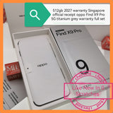 512gb 2027 warranty official receipt Singapore Oppo Find X9 Pro 5G titanium grey hasselblad camera warranty full set