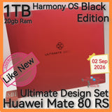 1tb 20gb Ram ultimate Design Huawei Mate 80 RS Black harmony OS full set