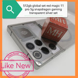 512gb global version red magic 11 pro 5g snapdragon gaming transparent silver set