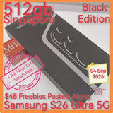 512gb $48 freebies Singapore Samsung s26 ultra 5g snapdragon black warranty full set