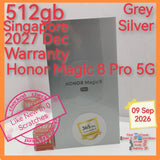512gb 2027 Dec warranty Singapore honor magic 8 pro 5G silver grey warranty full set