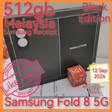 512gb official Samsung receipt Malaysia Samsung Fold 8 5G black warranty full set