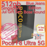 512gb Singapore jul gift Poco f8 Ultra 5G snapdragon Bose sound blue warranty full set