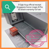 512gb Aug official receipt Singapore honor magic 8 Pro 5G black warranty full set