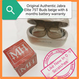 Original Authentic Jabra Elite 75T Buds beige with 6 months battery warranty set