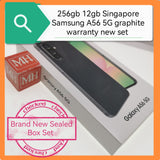 256gb 12gb Singapore Samsung A56 5g graphite warranty new set
