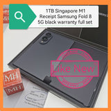 1tb Singapore M1 Receipt Samsung Fold 8 5G black warranty full set