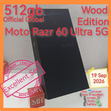 512gb official global Motorola Moto Razr 60 Ultra 5G snapdragon Wood full set