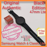 Original Authentic Samsung watch 6 classic cellular sim black set