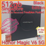 512gb jun receipt warranty Singapore honor magic v6 5g black snapdragon warranty full set