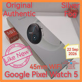 Original Authentic google pixel watch 5 45mm wifi silver fog warranty full set