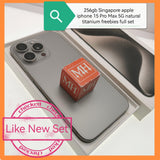 256gb Singapore apple iphone 15 Pro Max 5G natural titanium freebies full set