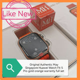 Original Authentic Singapore Huawei Watch Fit 5 Pro gold orange warranty full set