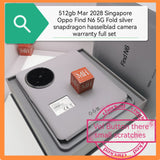 512gb Mar 2028 warranty Singapore Oppo Find N6 5G Fold silver snapdragon hasselblad camera warranty full set