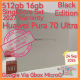 512gb 16gb 2027 warranty Singapore Huawei Pura 70 Ultra black google via Gbox MicroG warranty full set