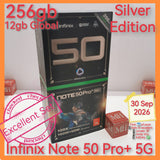 256gb global Infinix Note 50 Pro+ 5G silver full set