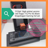 512gb 16gb global version red magic 11s Pro 5G black snapdragon gaming full set