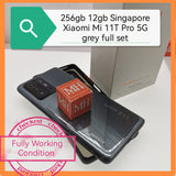 256gb 12gb Singapore Xiaomi Mi 11T Pro 5G grey full set