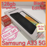 128gb Singapore Samsung A33 5g black full set