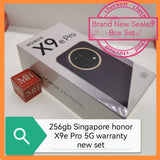 256gb Singapore honor x9e pro 5g warranty new set