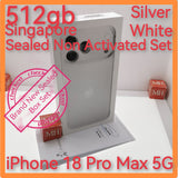 512gb sealed Non Activated Singapore apple iphone 18 Pro Max 5G silver white warranty new set