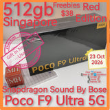 512gb gift+freebies Singapore Poco F9 Ultra 5G red snapdragon Bose Audio warranty full set